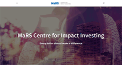 Desktop Screenshot of impactinvesting.marsdd.com